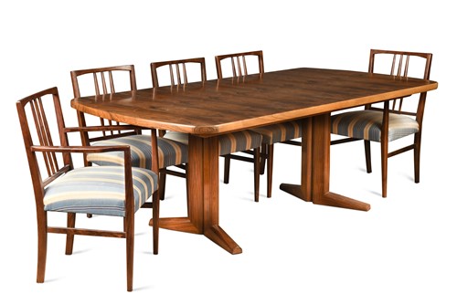 Lot 300 - Martin Hall for Gordon Russell, a rosewood 'Marlow' dining suite