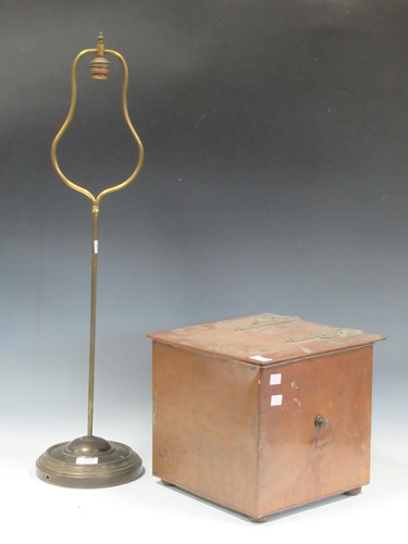 Lot 171 - An Arts & Crafts copper coal purdonium and an...