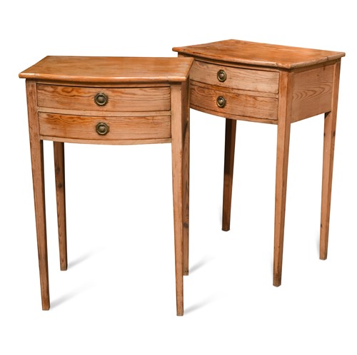 Lot 639 - A pair of Adam style pitch pine bedside tables, early 20th century