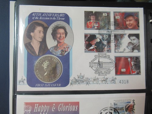 Lot 147 - 3 Royal family commemorative stamp albums,...