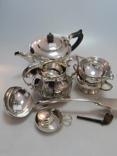 Lot 248 - A pair of silver sauce ladles, 2 silver...