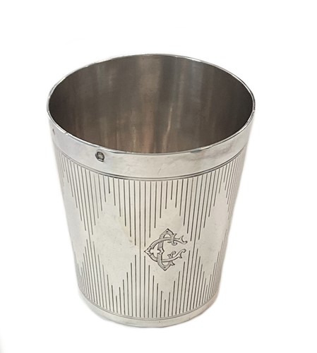 Lot 461 - A (probably) early 20th century French metalwares silver beaker