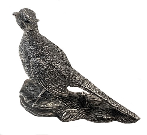 Lot 447 - A 20th century silver model of a pheasant