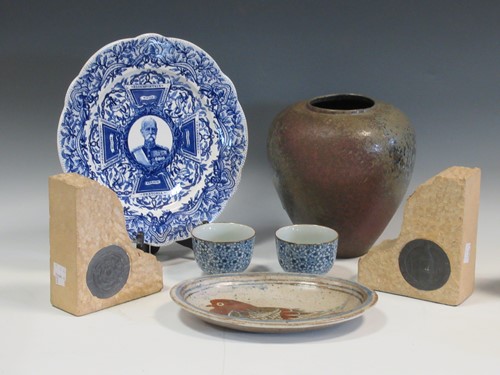 Lot 125 - A pair of WW2 Houses of Parliament stone...