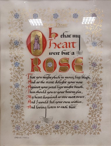 Lot 151 - N. Crook, three calligraphic manuscript poems...
