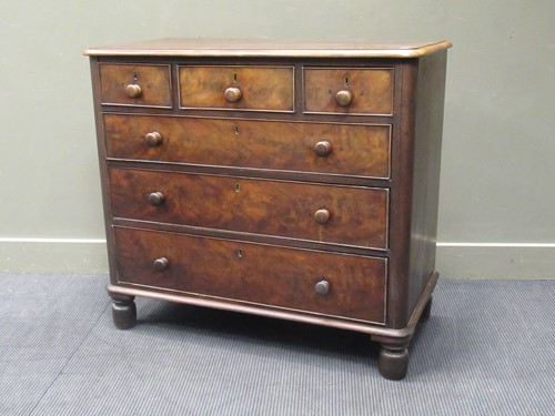 Lot 496 - A 19th century North Country chest of drawers,...