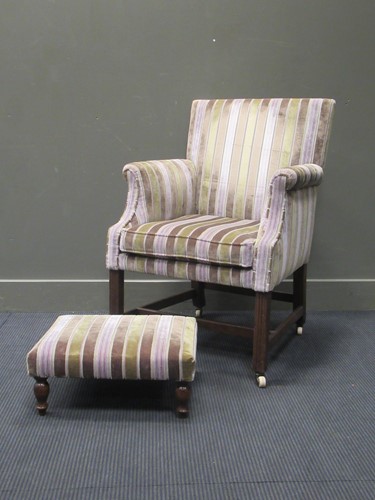 Lot 549 - A 19th century upholstered armchair and a...