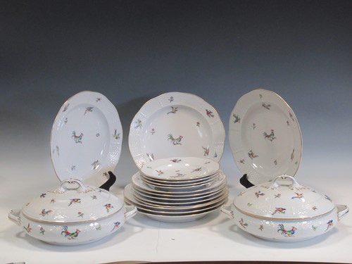 Lot 100 - A Herend porcleain part dinner service,...