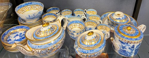 Lot 44 - Two Regency porcelain blue and white tea...