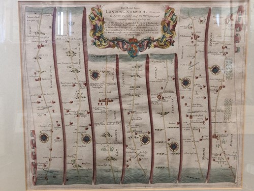 Lot 220 - John Ogilby road map - The Road from London to...