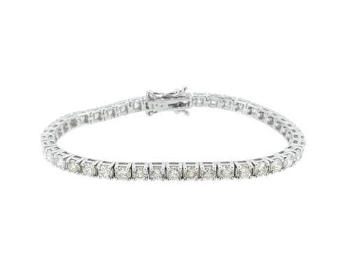 Lot 272 - A diamond set line bracelet