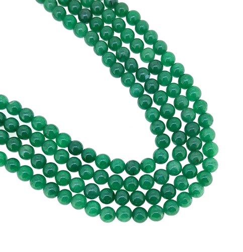 Lot 88 - An emerald bead necklace