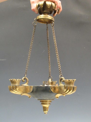 Lot 569 - Two early 20th century ormolu ceiling lights,...