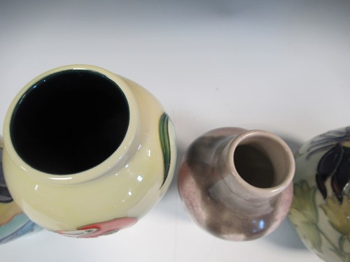 Lot 15 - Three modern Moorcroft vases, including one...