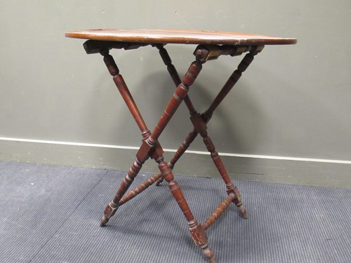 Lot 476 - An Edwardian mahogany buttlers tray on stand,...