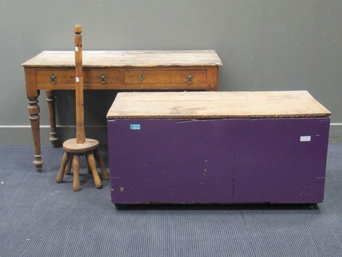 Lot 493 - A late Victorian pine side table, the...