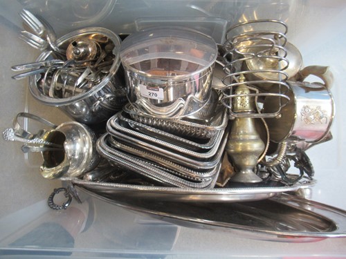 Lot 270 - A large collection of silver plated items...