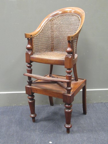 Lot 478 - An early 19th century mahogany childs high...