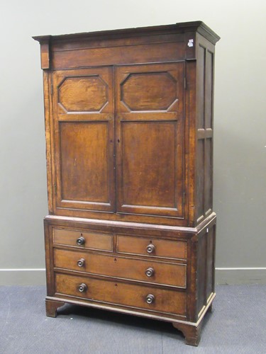 Lot 518 - A late 18th / early 19th century oak and...