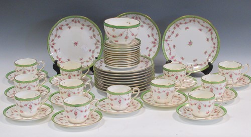 Lot 45 - Coalport floral pattern tea and coffee wares,...