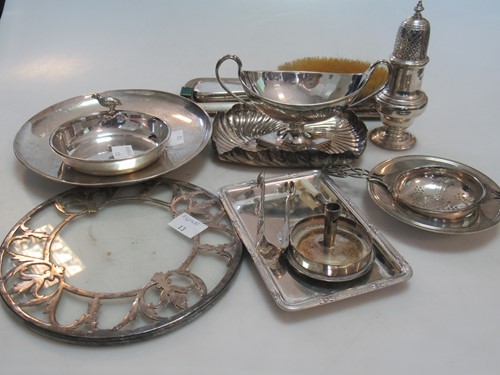 Lot 247 - A collection of assorted silver items...