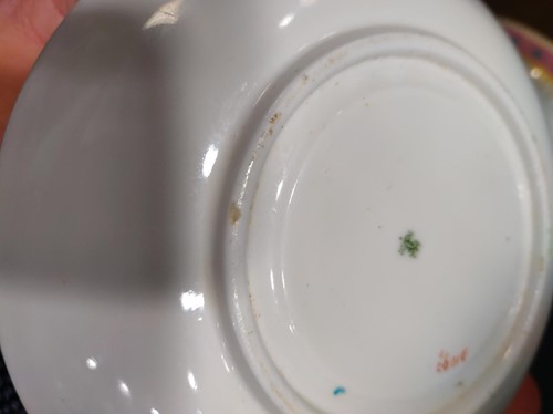 Lot 101 - Copeland pink and blue rimmed tea service,...