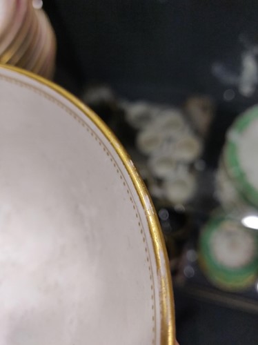 Lot 101 - Copeland pink and blue rimmed tea service,...