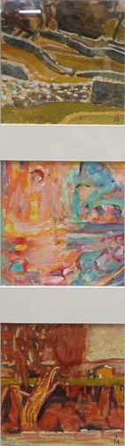 Lot 333 - A collection of four Ann Dyson mixed media on...