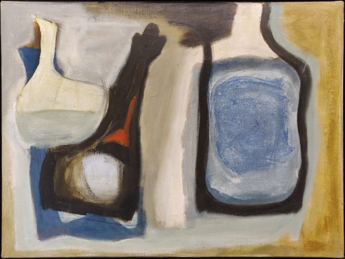 Lot 304 - Modern British School, Still life with bottles...