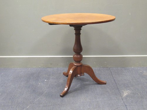 Lot 522 - An oak three plank tilt-top wine table, 66cm...