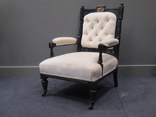 Lot 521 - A late-Victorian 'Aesthetic Period' ebonised...