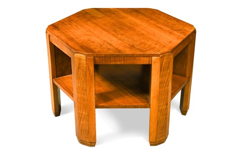 Lot 248 - An Art Deco quarter-sawn walnut coffee table in the manner of Heal's, circa 1930