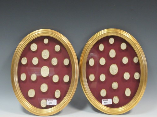 Lot 160 - Thirty four plaster cast classical intaglios,...