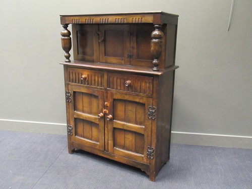 Lot 568 - A 17th century style buffet cupboard, 144 x...