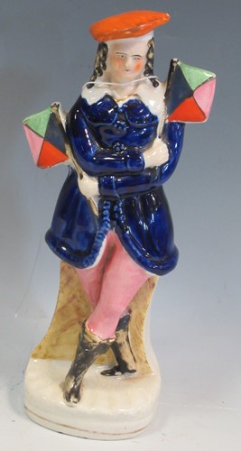 Lot 100 - A Victorian Staffordshire figure - probably...