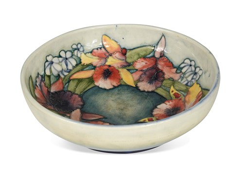 Lot 60 - A Moorcroft Orchid pattern bowl