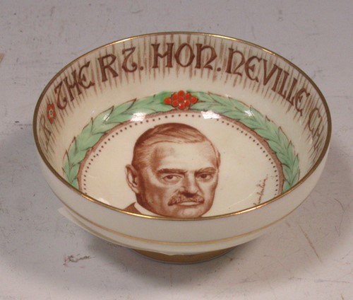 Lot 98 - A Paragon commemorative china bowl for Neville...
