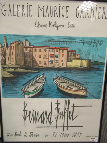 Lot 190 - Two framed Bernard Buffet posters, 1984 and...