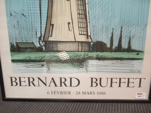 Lot 190 - Two framed Bernard Buffet posters, 1984 and...