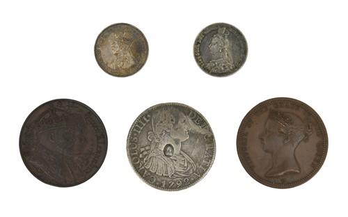 Lot 27 - Dollar George III Oval Countermark on a Mexico...