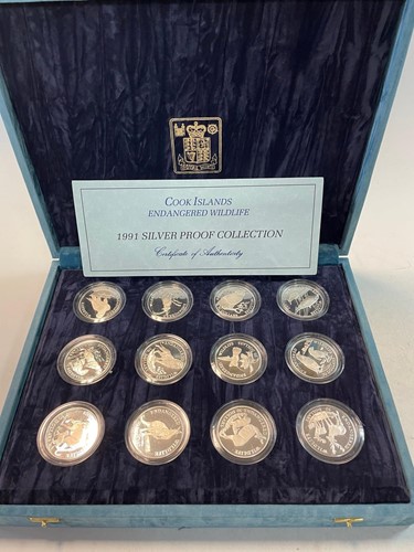 Lot 14 - Cook Islands Endangered Wildlife 1991 Silver...