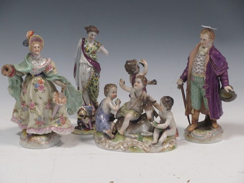 Lot 12 - Continental figures to include a gentleman, a...