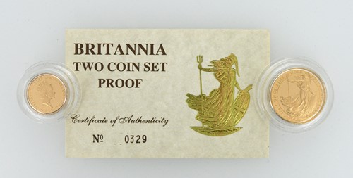 Lot 31 - Royal Mint 1988 UK Britannia Two Coin Gold...
