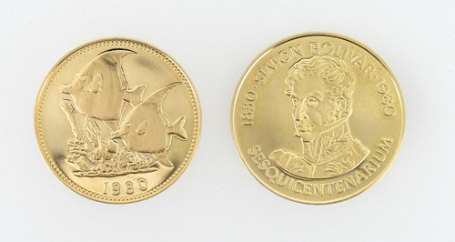 Lot 34 - Franklin Mint 1980 Belize $100 gold coin...