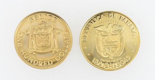 Lot 34 - Franklin Mint 1980 Belize $100 gold coin...