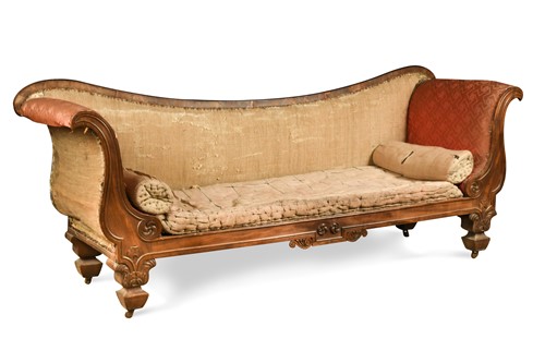 Lot 256 - A William IV mahogany framed sofa
