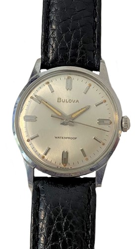 Lot 376 - Bulova - A steel wristwatch
