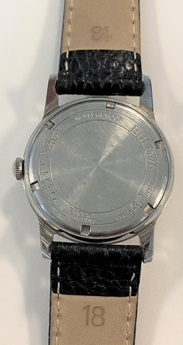 Lot 376 - Bulova - A steel wristwatch