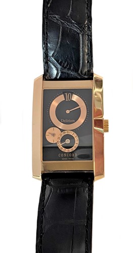 Lot 382 - Concord - A Swiss 18ct rose gold 'Dilirium - La Nuit' wristwatch