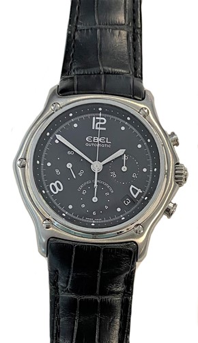 Lot 384 - Ebel - A steel 'Le Modulor 1911' series chronograph wristwatch